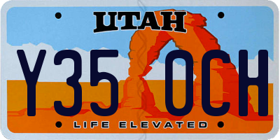UT license plate Y350CH