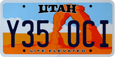 UT license plate Y350CI