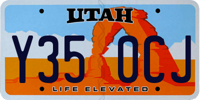 UT license plate Y350CJ