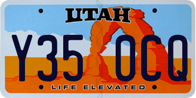 UT license plate Y350CQ