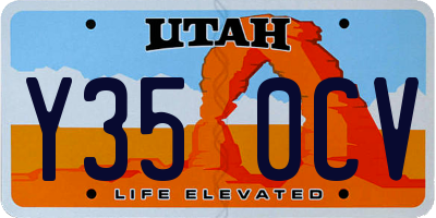 UT license plate Y350CV