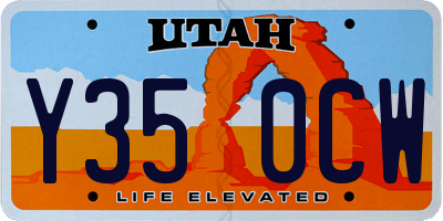 UT license plate Y350CW