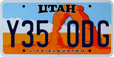 UT license plate Y350DG