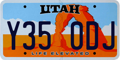 UT license plate Y350DJ