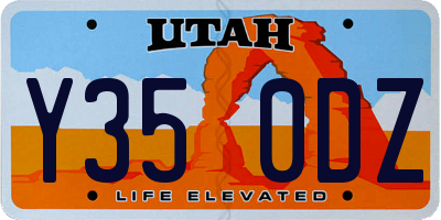 UT license plate Y350DZ