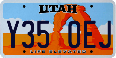 UT license plate Y350EJ