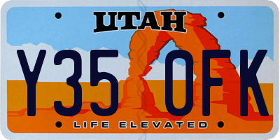 UT license plate Y350FK