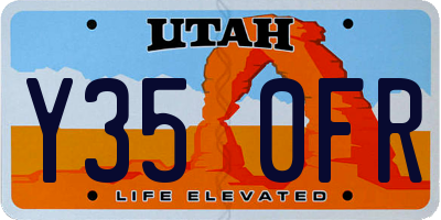 UT license plate Y350FR