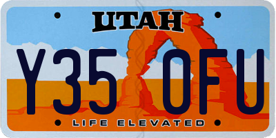 UT license plate Y350FU