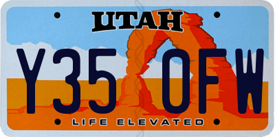 UT license plate Y350FW