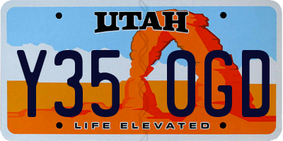 UT license plate Y350GD