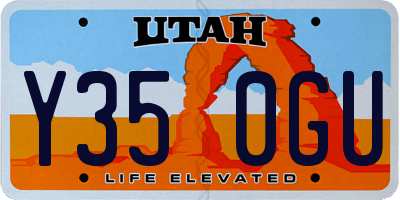 UT license plate Y350GU