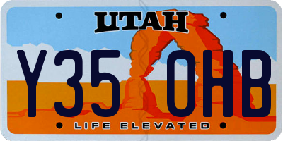UT license plate Y350HB