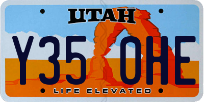 UT license plate Y350HE