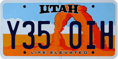 UT license plate Y350IH