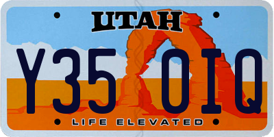 UT license plate Y350IQ