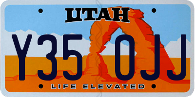 UT license plate Y350JJ