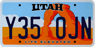 UT license plate Y350JN