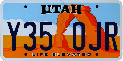 UT license plate Y350JR