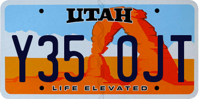 UT license plate Y350JT