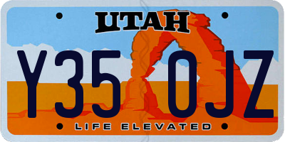 UT license plate Y350JZ