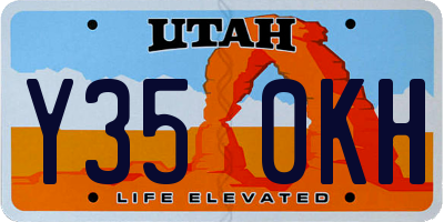 UT license plate Y350KH