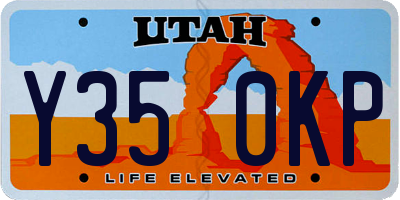 UT license plate Y350KP