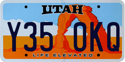 UT license plate Y350KQ