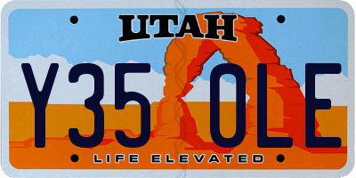 UT license plate Y350LE