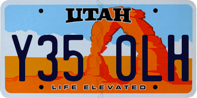UT license plate Y350LH