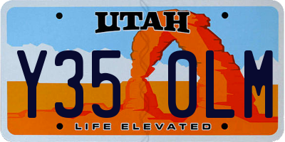 UT license plate Y350LM