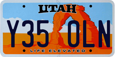 UT license plate Y350LN