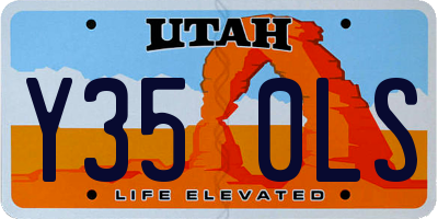 UT license plate Y350LS
