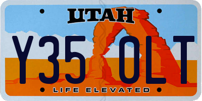 UT license plate Y350LT