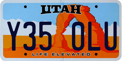 UT license plate Y350LU