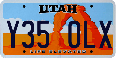 UT license plate Y350LX