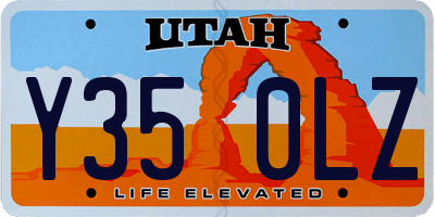 UT license plate Y350LZ