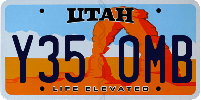UT license plate Y350MB