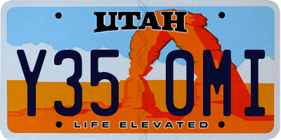 UT license plate Y350MI