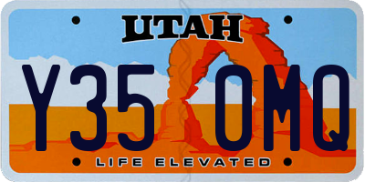UT license plate Y350MQ