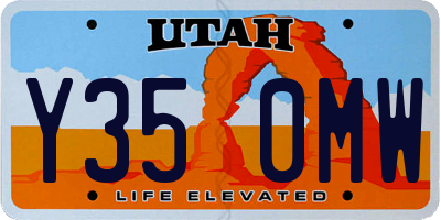UT license plate Y350MW