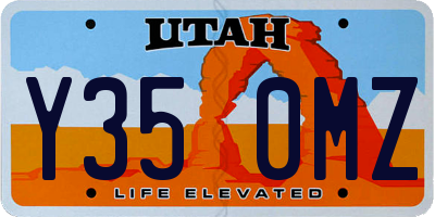 UT license plate Y350MZ