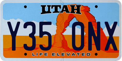 UT license plate Y350NX