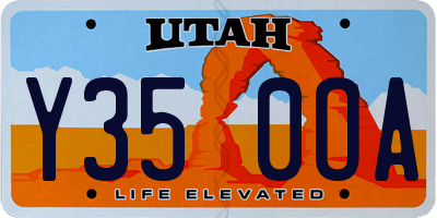 UT license plate Y350OA