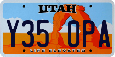 UT license plate Y350PA