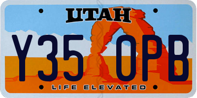 UT license plate Y350PB