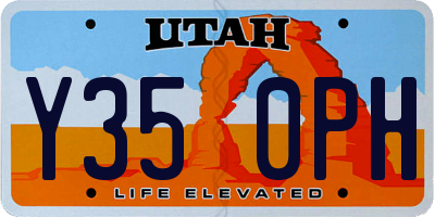 UT license plate Y350PH