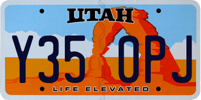 UT license plate Y350PJ