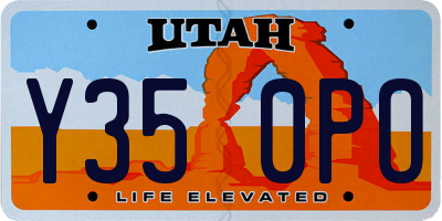 UT license plate Y350PO