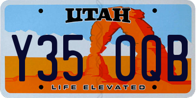 UT license plate Y350QB